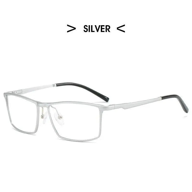 Men's Square Full Rim Titanium Prescription Glasses 6330 — view 10 | Rx Spectacle