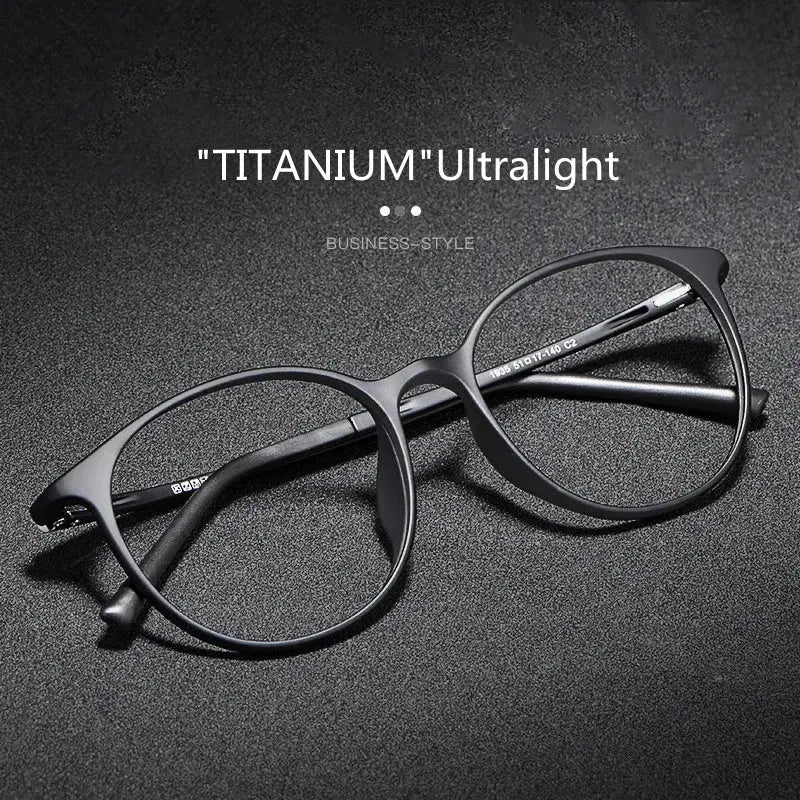 Unisex Irregular Full Rim Titanium Prescription Glasses 1935 — view 2 | Rx Spectacle