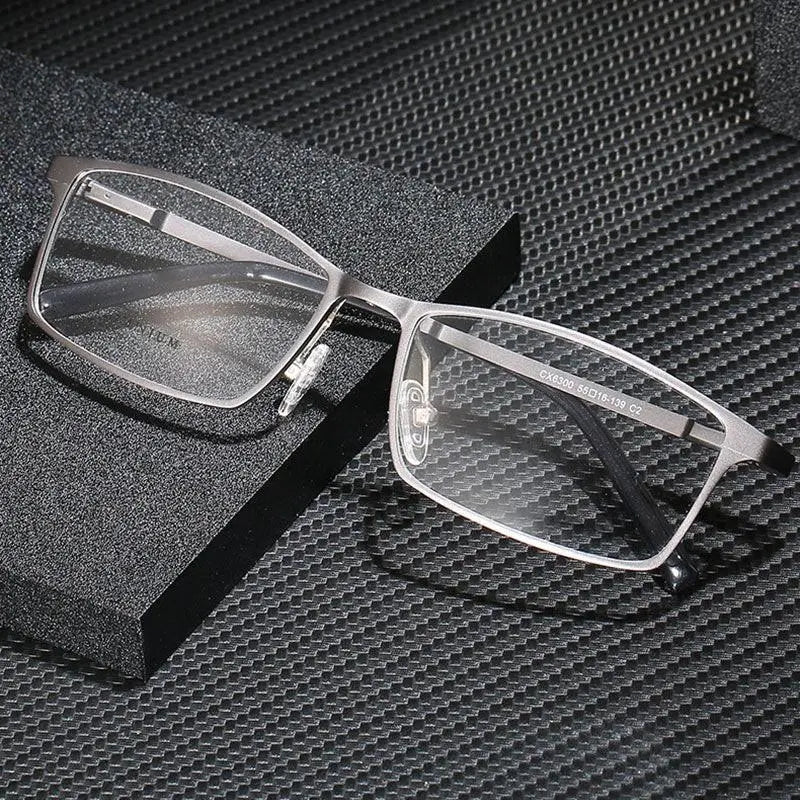 Unisex Square Full Rim Alloy Prescription Glasses 6300 — view 10 | Rx Spectacle