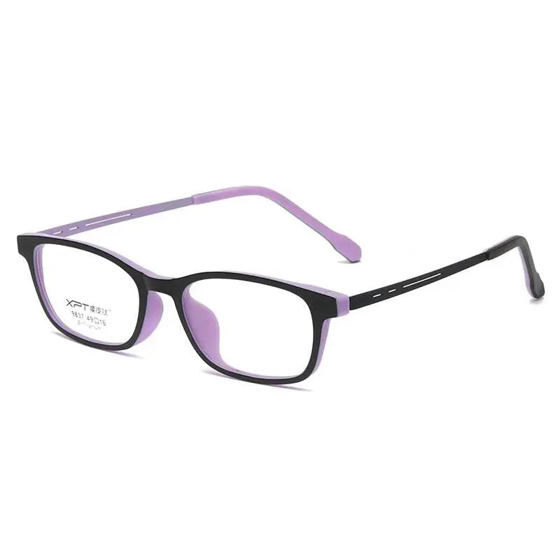 Unisex Square Full Rim Titanium Prescription Glasses 9837 — view 12 | Rx Spectacle