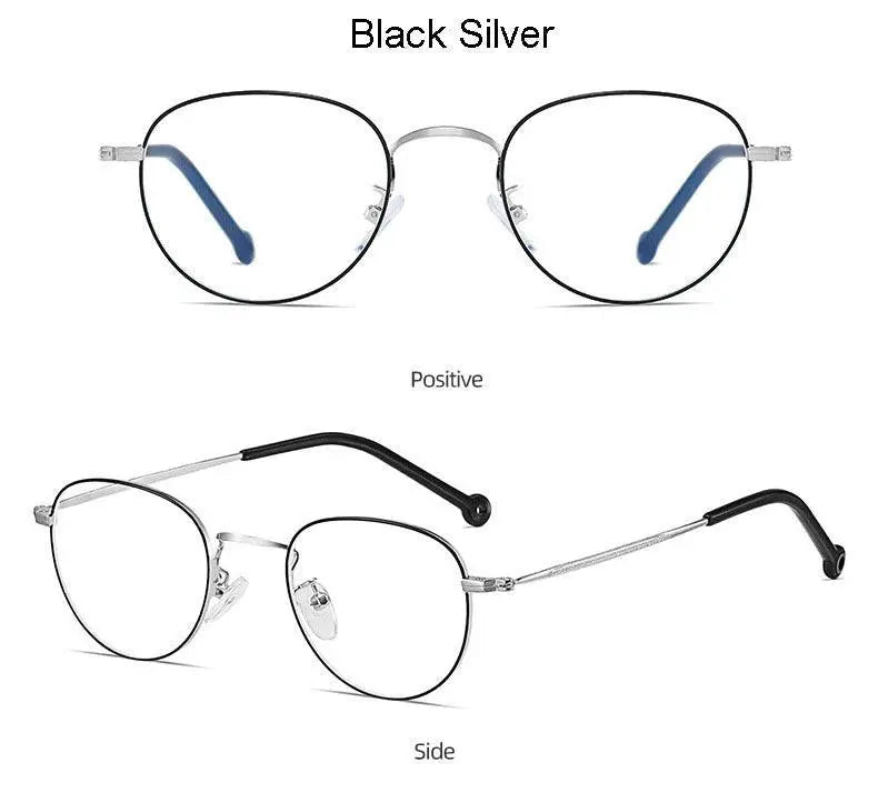 Unisex Round Full Rim Alloy Prescription Glasses 9957 — view 18 | Rx Spectacle