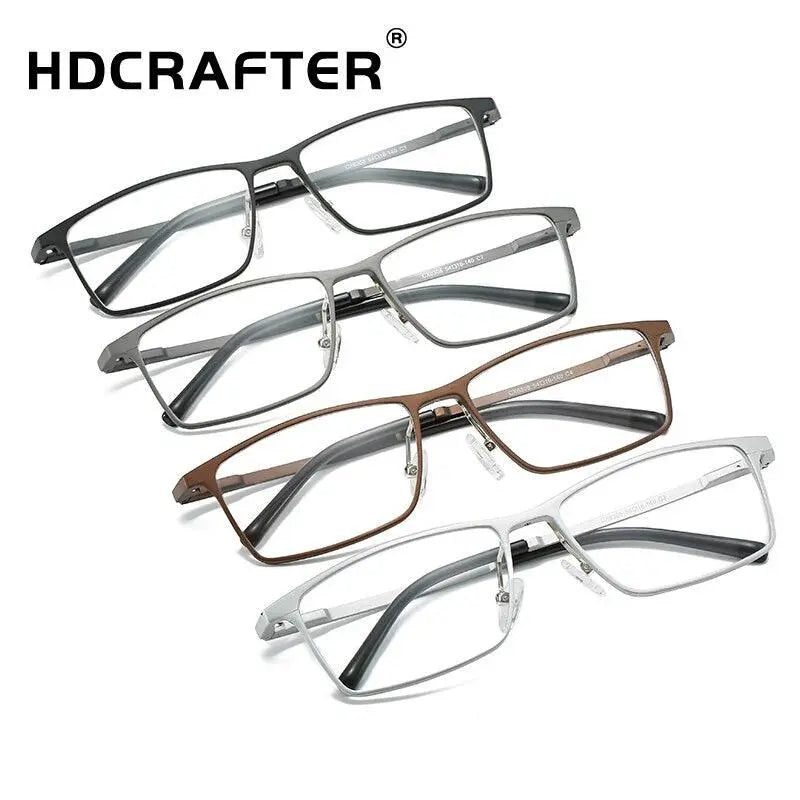 Men's Square Full Rim Alloy Prescription Glasses P6308 — view 7 | Rx Spectacle