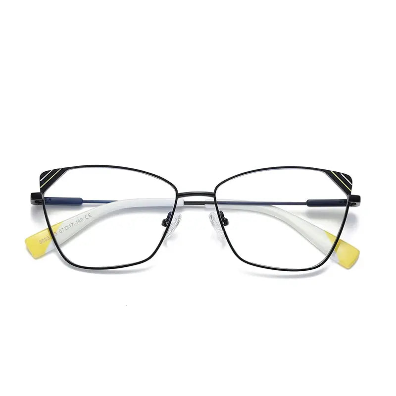 Women's Cat Eye Full Rim Alloy Prescription Glasses 30339 — view 6 | Rx Spectacle