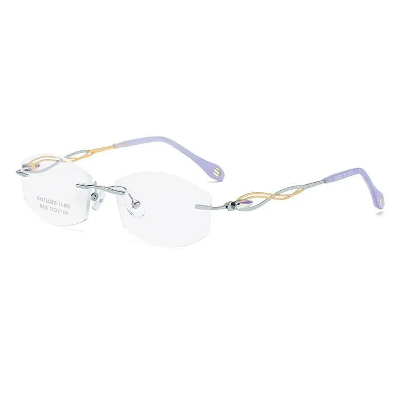 Women's Rimless Titanium Prescription Glasses 88038 — view 5 | Rx Spectacle