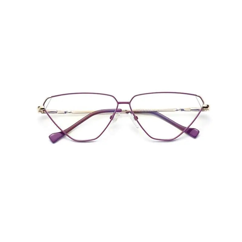 Women's Cat Eye Full Rim Alloy Prescription Glasses 3023 — view 6 | Rx Spectacle