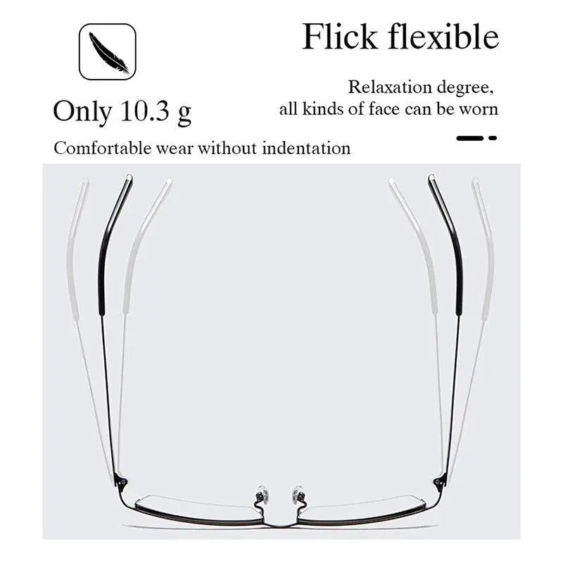 Men's Semi-Rimless Alloy Prescription Glasses Z17003 — view 6 | Rx Spectacle
