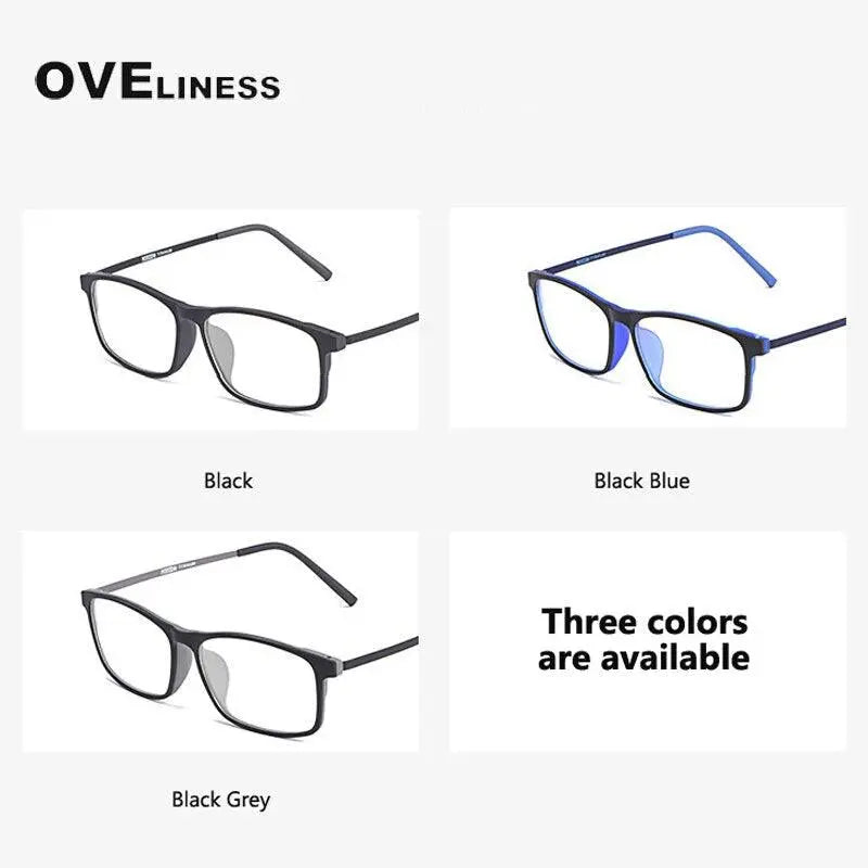 Unisex Square Full Rim Titanium Prescription Glasses Ol20p99 — view 8 | Rx Spectacle
