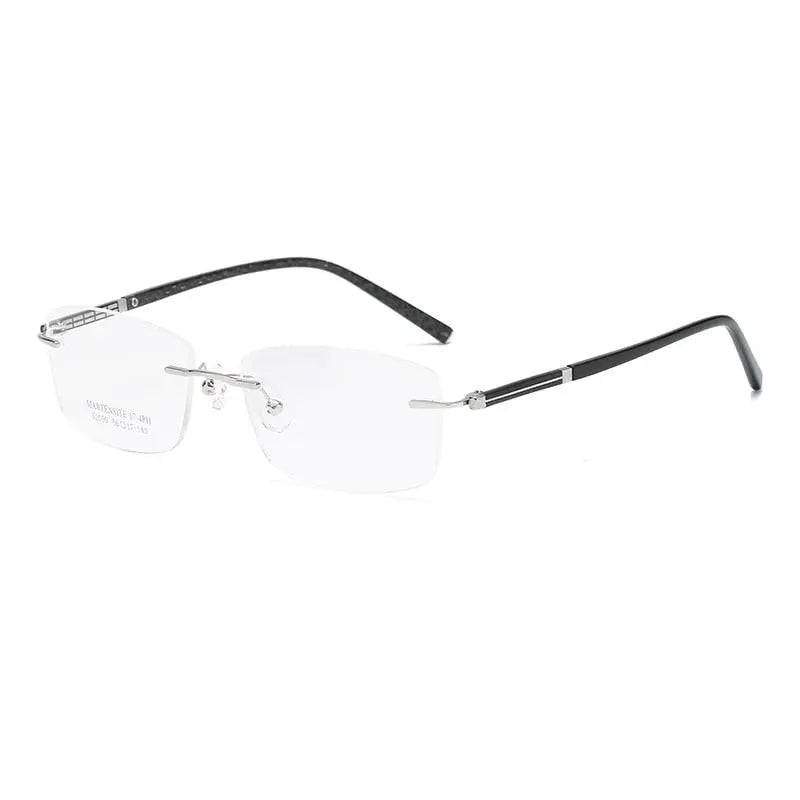 Men's Square Rimless Prescription Glasses 52050 — view 12 | Rx Spectacle
