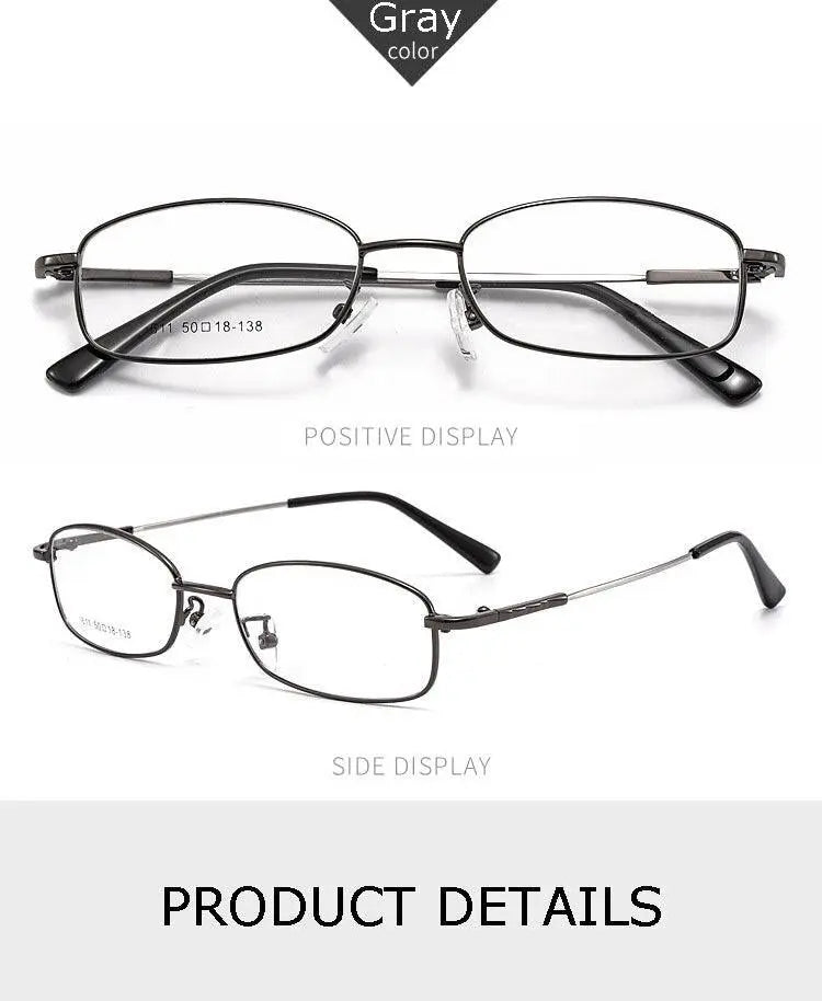 Unisex Full Rim Alloy Prescription Glasses 611 — view 21 | Rx Spectacle