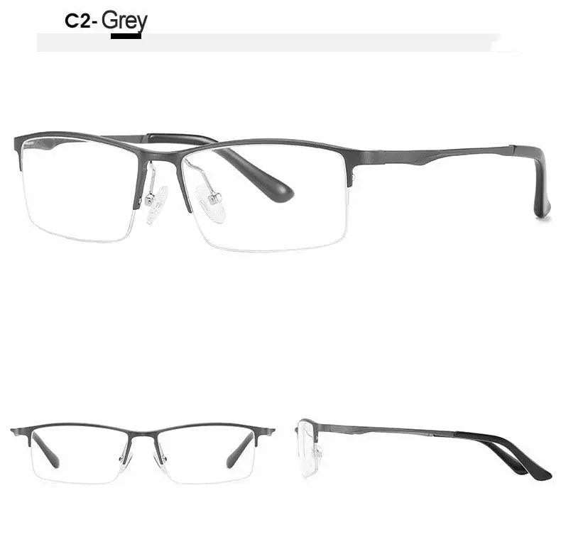 Unisex Semi-Rimless Alloy Prescription Glasses 6297 — view 20 | Rx Spectacle