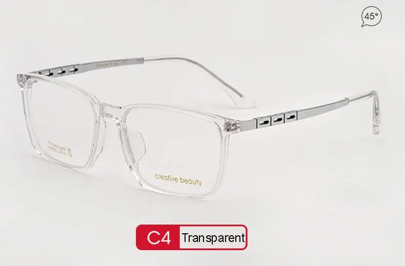 Men's Square Full Rim Titanium Prescription Glasses 5020 — view 13 | Rx Spectacle