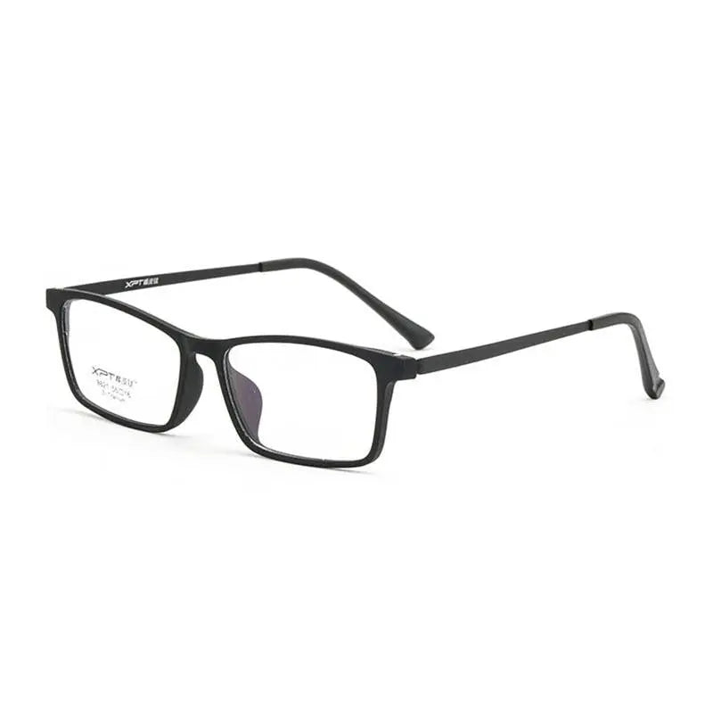 Unisex Rectangular Full Rim Titanium Prescription Glasses 9821 — view 12 | Rx Spectacle