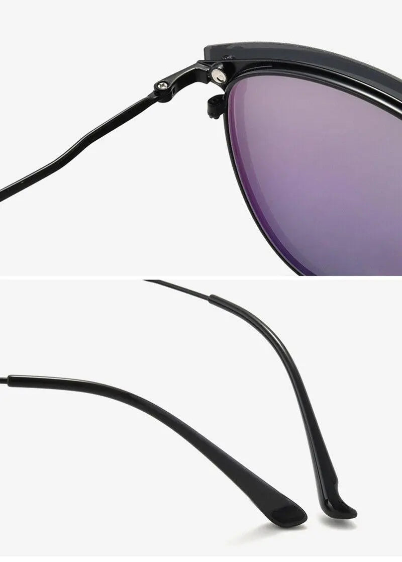 Unisex Oval Full Rim Titanium Clip-On Prescription Glasses S94002 — view 10 | Rx Spectacle