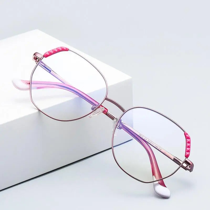 Women's Cat Eye Full Rim Alloy Prescription Glasses 3015 — view 1 | Rx Spectacle