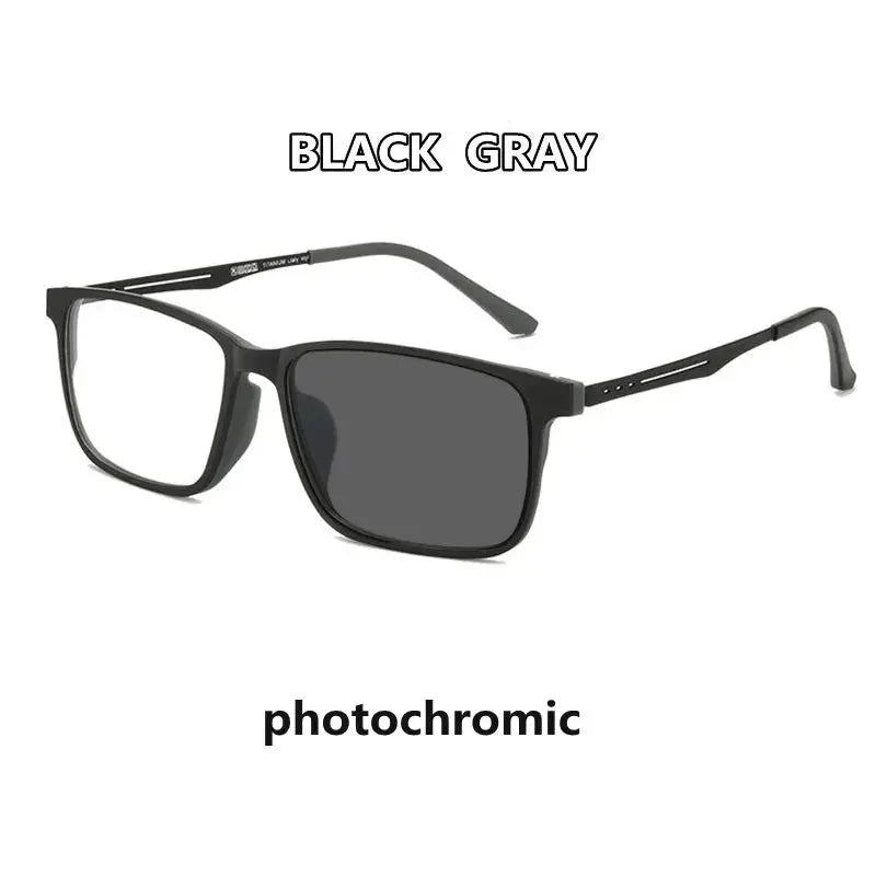 Unisex Square Full Rim Titanium Reading Glasses F3003 — view 8 | Rx Spectacle