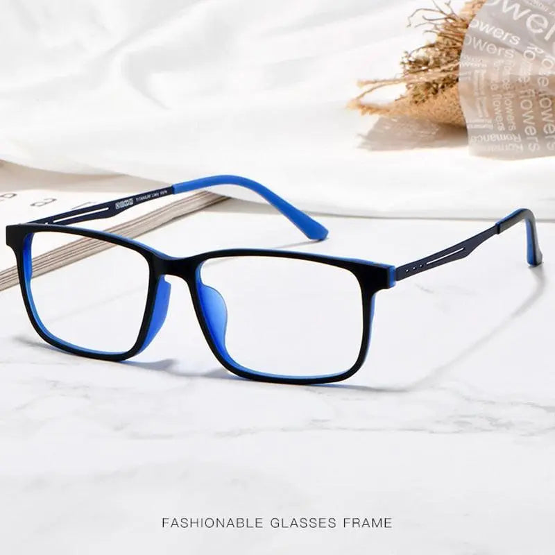 Unisex Square Full Rim Titanium Prescription Glasses 8838 — view 11 | Rx Spectacle