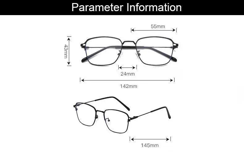 Unisex Square Full Rim Alloy Prescription Glasses 5006 — view 13 | Rx Spectacle
