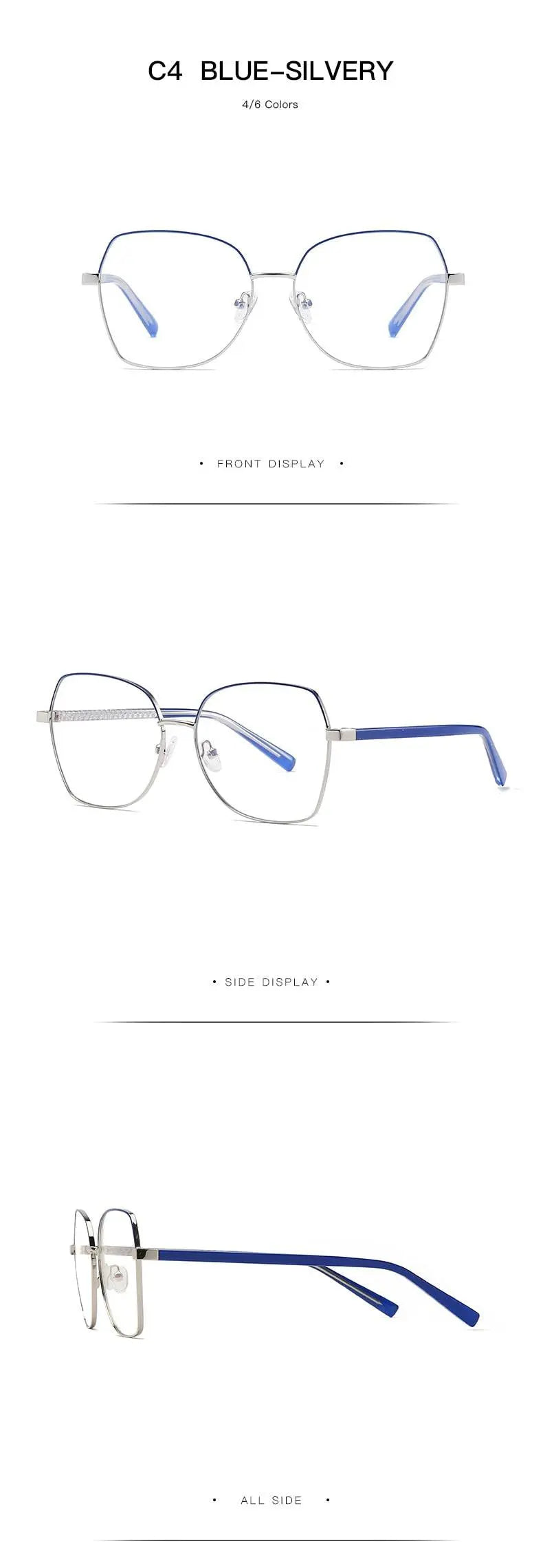 Women's Polygon Full Rim TR90 Prescription Glasses 3004 — view 18 | Rx Spectacle