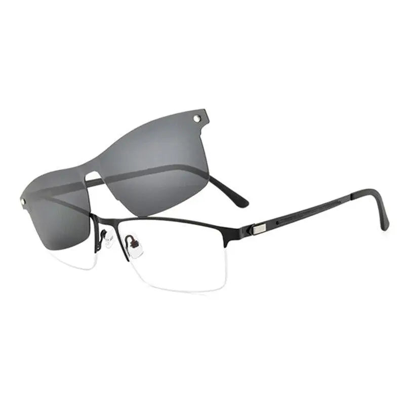 Unisex Full Rim Alloy Clip-On Prescription Glasses 94007 — view 8 | Rx Spectacle