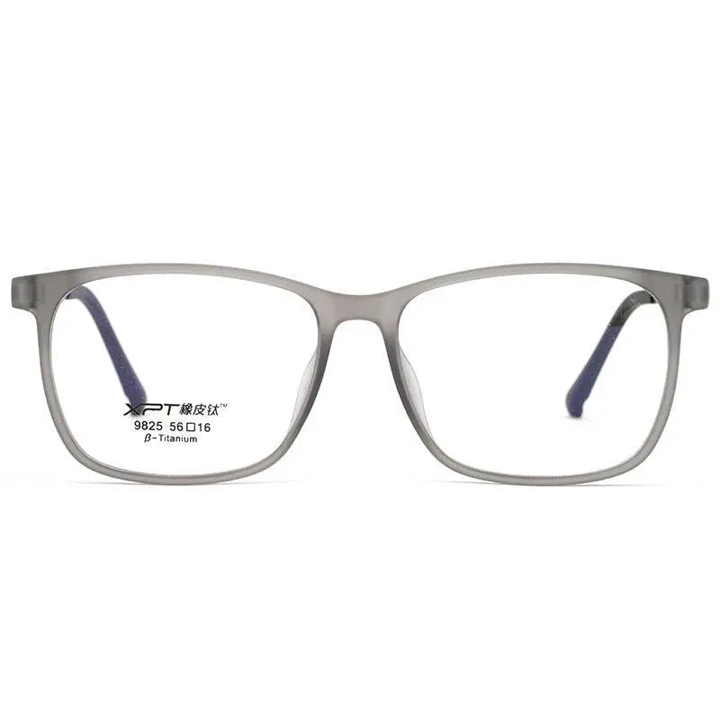 Men's Square Full Rim Titanium Oversized Prescription Glasses 9825 — view 2 | Rx Spectacle