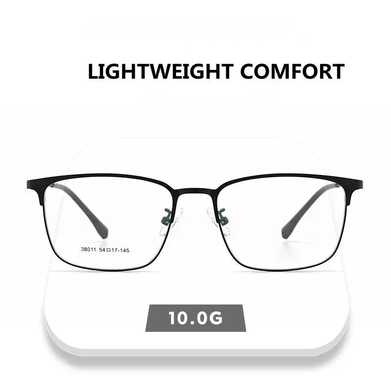 Unisex Square Full Rim Alloy Reading Glasses 38011 — view 3 | Rx Spectacle