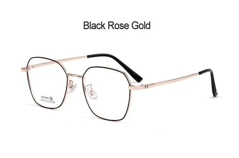 Unisex Polygon Full Rim Alloy Prescription Glasses 68013 — view 19 | Rx Spectacle