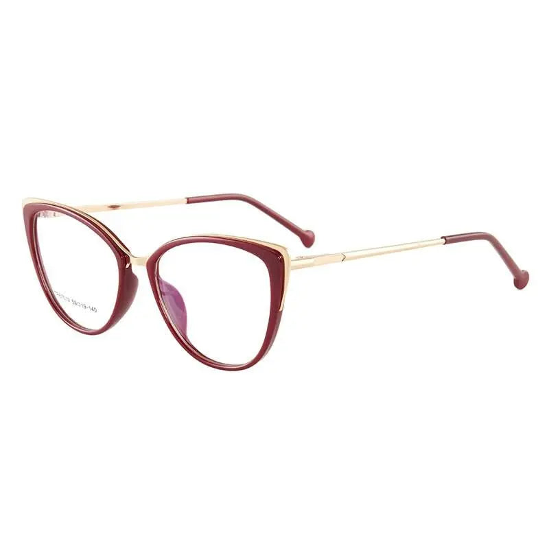 Women's Cat Eye Full Rim TR90 Prescription Glasses 7019 — view 7 | Rx Spectacle