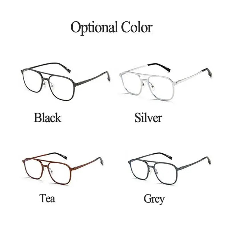 Men's Square Full Rim Alloy Prescription Glasses 6113 — view 10 | Rx Spectacle