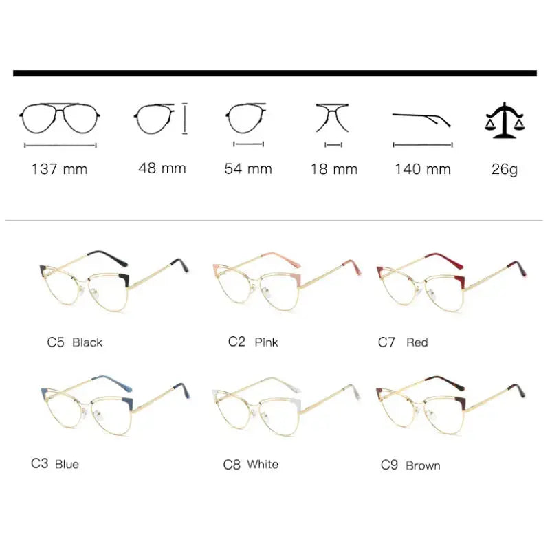 Women's Cat Eye Full Rim TR90 Prescription Glasses 495636 — view 3 | Rx Spectacle