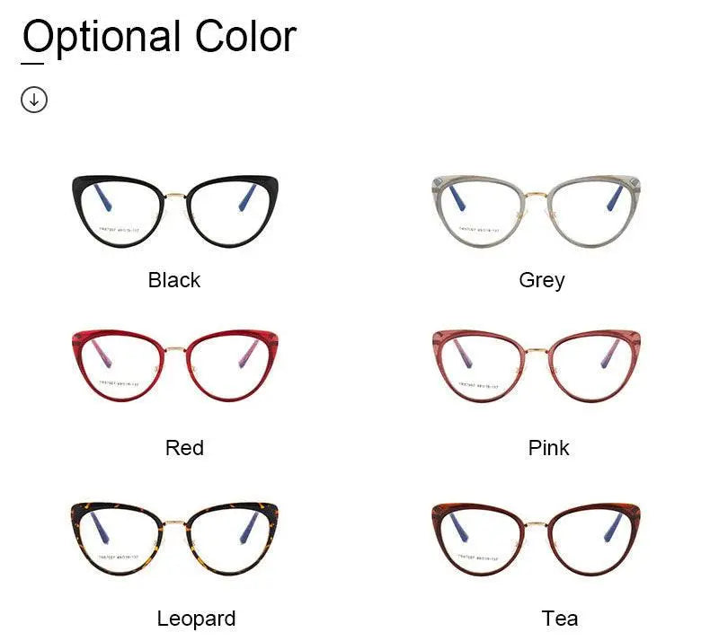Women's Cat Eye Full Rim TR90 Prescription Glasses 7007 — view 15 | Rx Spectacle