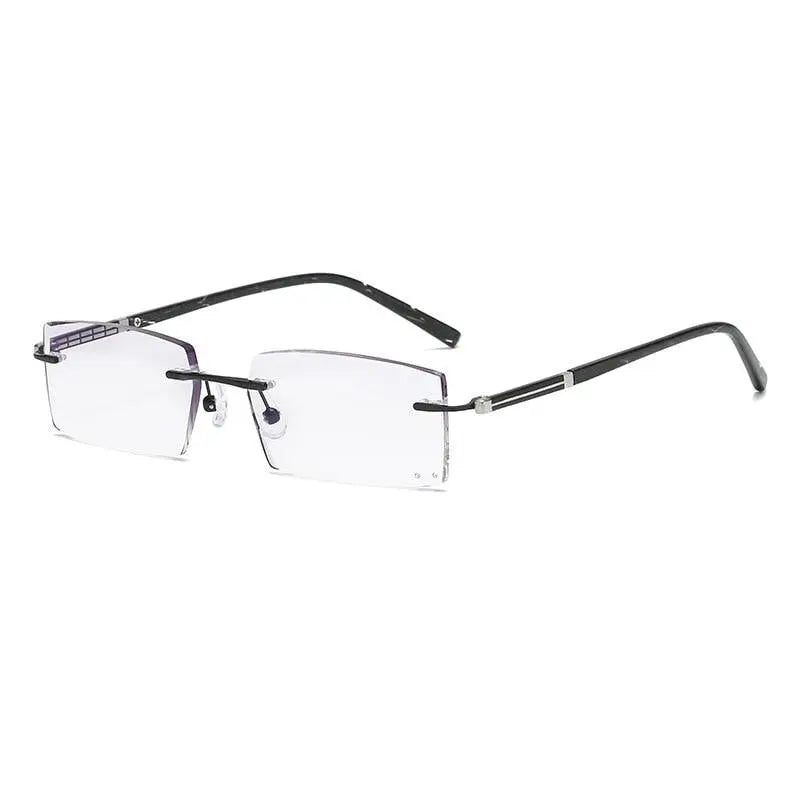 Men's Square Rimless Prescription Glasses 52050 — view 5 | Rx Spectacle