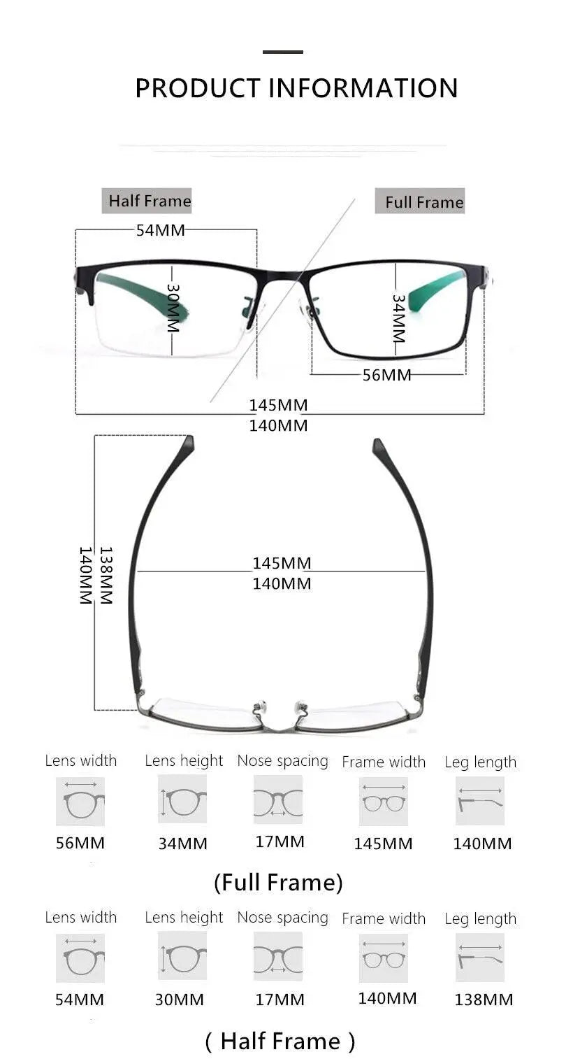 Men's Full Rim Alloy Prescription Glasses 66071/66085 — view 15 | Rx Spectacle