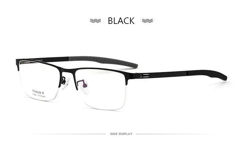 Men's Semi-Rimless Prescription Glasses F1983 — view 12 | Rx Spectacle