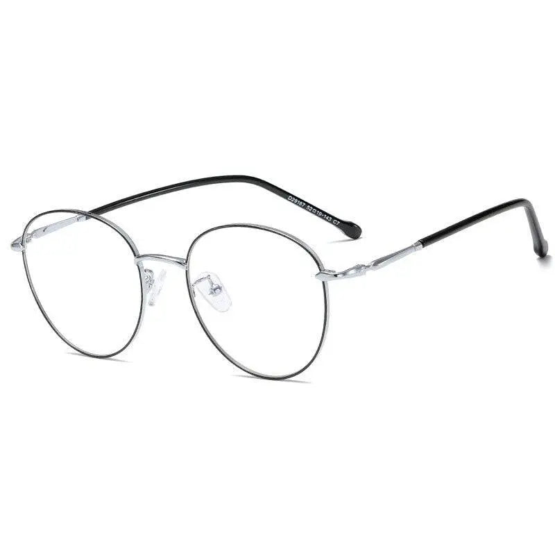 Unisex Round Full Rim Alloy Prescription Glasses 29167 — view 8 | Rx Spectacle
