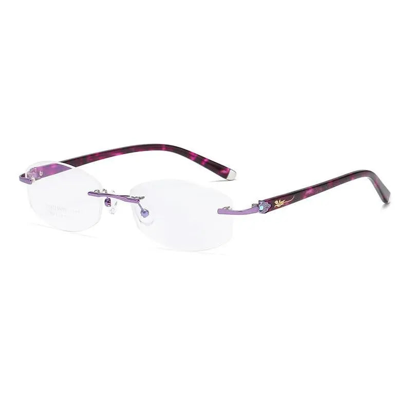Women's Rimless Titanium Prescription Glasses 58069 — view 13 | Rx Spectacle