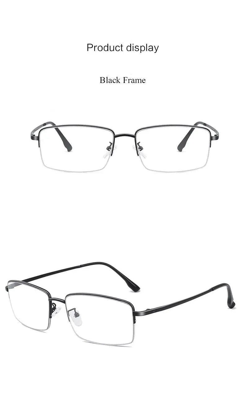Unisex Rectangular Full Rim Alloy Prescription Glasses 2332 — view 13 | Rx Spectacle