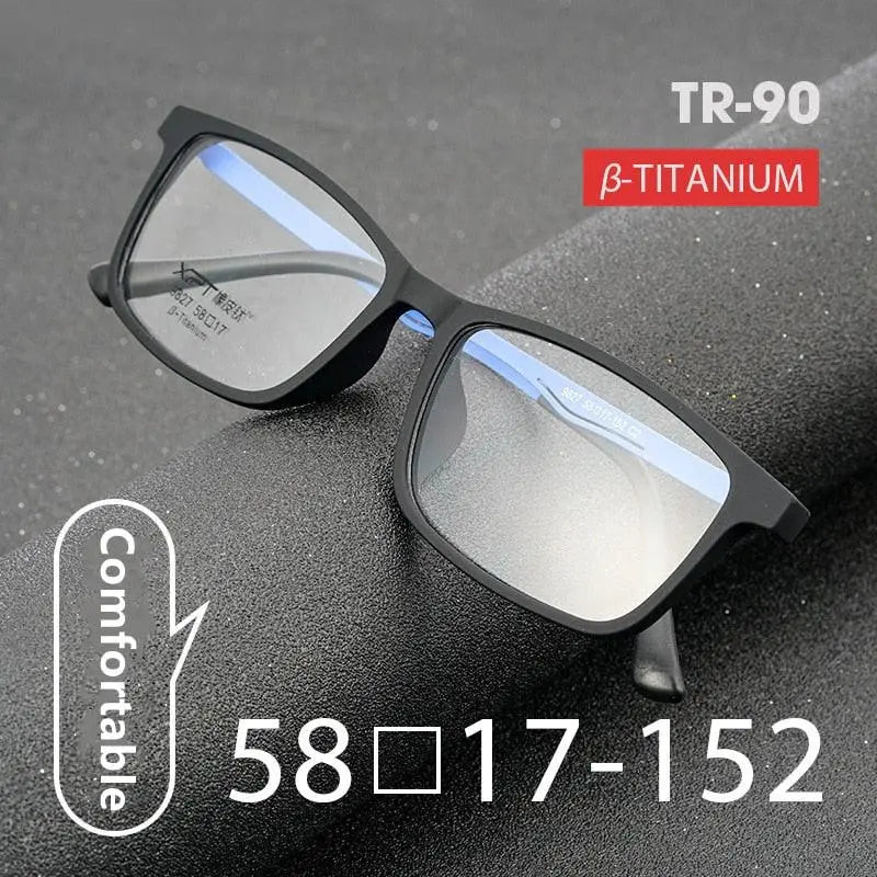 Men's Full Rim Titanium Prescription Glasses 9827 — view 10 | Rx Spectacle