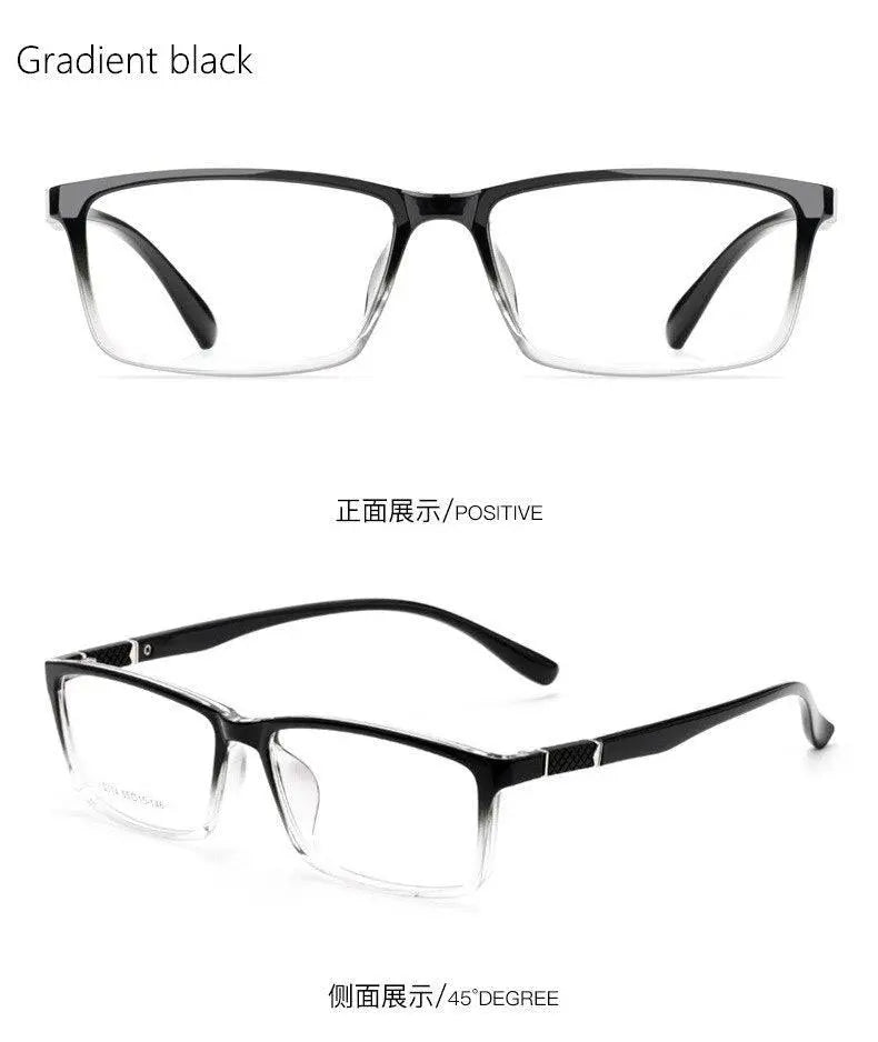 Men's Square Full Rim Resin Prescription Glasses D114 — view 14 | Rx Spectacle