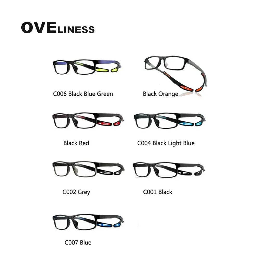 Unisex Square Full Rim Titanium Sports Glasses Olad55p — view 9 | Rx Spectacle