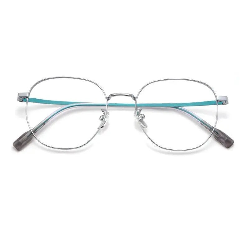 Unisex Full Rim Titanium Prescription Glasses T3929 — view 9 | Rx Spectacle