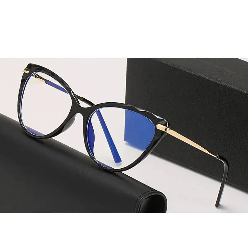 Women's Cat Eye Full Rim TR90 Prescription Glasses 79013 — view 3 | Rx Spectacle