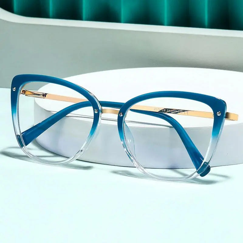 Women's Square Full Rim TR90 Prescription Glasses 2076 — view 2 | Rx Spectacle