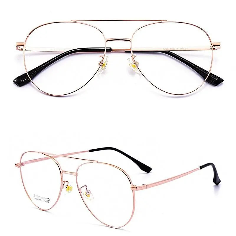 Unisex Full Rim Titanium Double Bridge Prescription Glasses 8826 — view 10 | Rx Spectacle