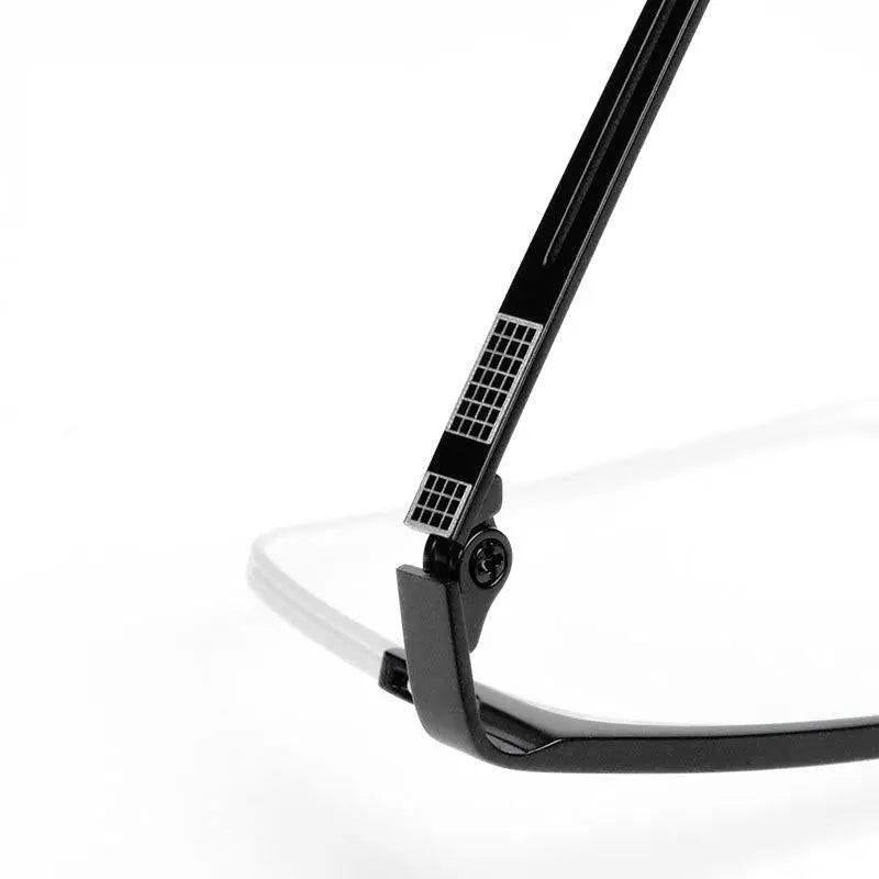 Men's Square Semi-Rimless Titanium Prescription Glasses Ej8606 — view 6 | Rx Spectacle