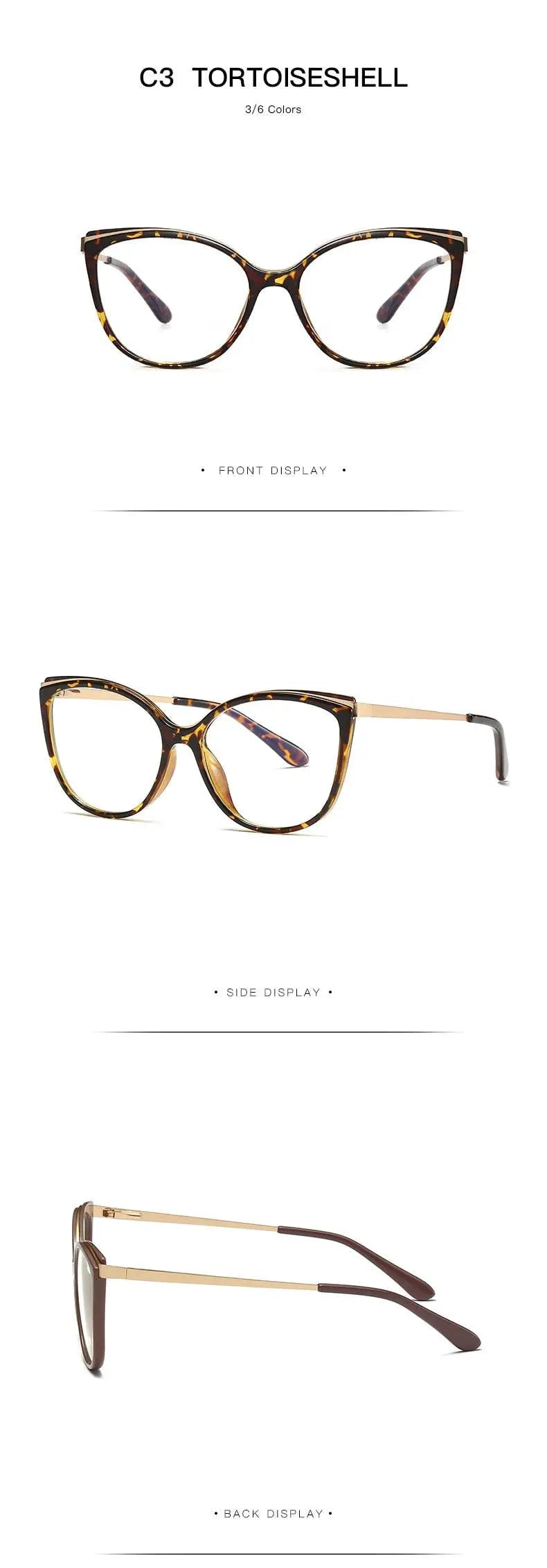 Women's Cat Eye Full Rim Acetate Prescription Glasses 2052 — view 20 | Rx Spectacle