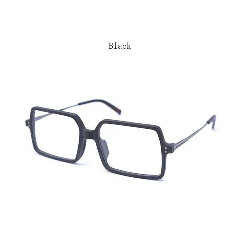 Unisex Square Full Rim Wood Oversized Prescription Glasses Ft8890 — view 6 | Rx Spectacle