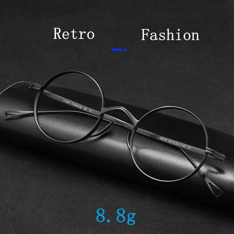 Unisex Full Rim Titanium Prescription Glasses 9818CK — view 6 | Rx Spectacle