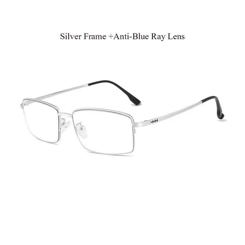 Unisex Rectangular Full Rim Alloy Prescription Glasses 2332 — view 4 | Rx Spectacle