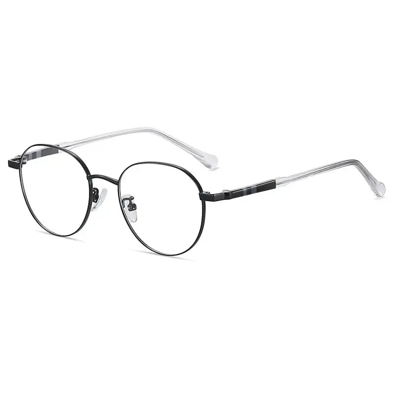 Women's Oval Full Rim Alloy Flat Top Prescription Glasses 41922 — view 3 | Rx Spectacle