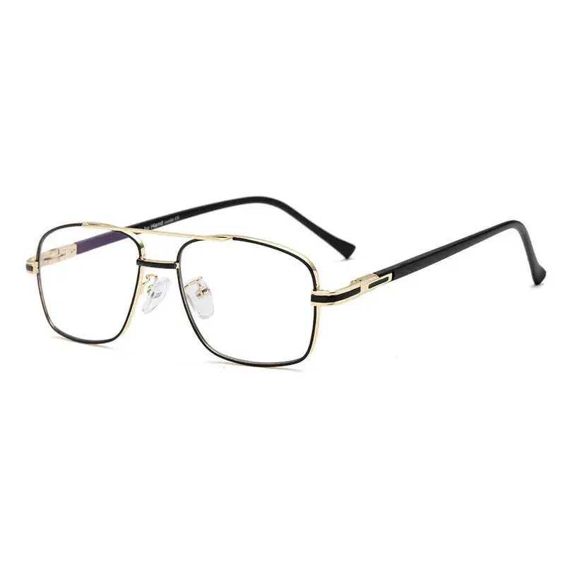 Women's Square Full Rim Alloy Double Bridge Prescription Glasses 202259 — view 3 | Rx Spectacle